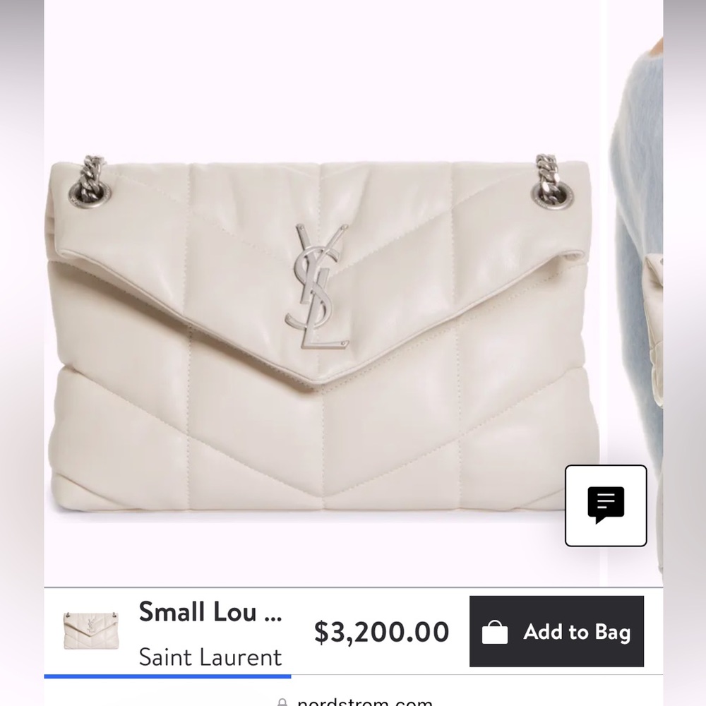 YSL Small Lou Leather puffer bag, Authentic in great condition. Comes w dust bag